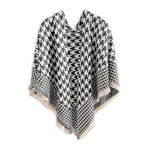 8827 Winter Warm Cashmere Shawl Large Scarf Women Houndstooth Check